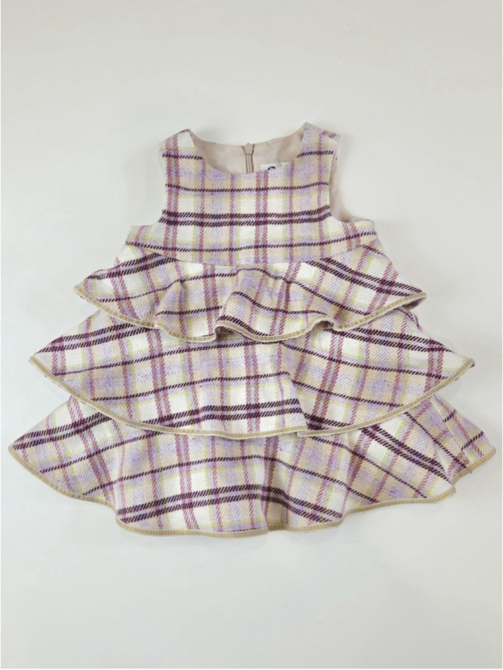 Cottagecore pinafore plaid dress, A Baby, Spain | 6–12 months